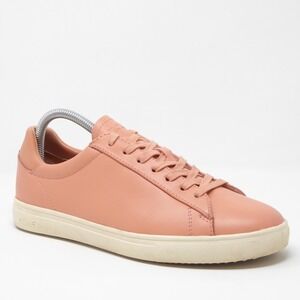 CLAE Mens Bradley Sneakers Size 8 Peach Leather Lace Up Low Top